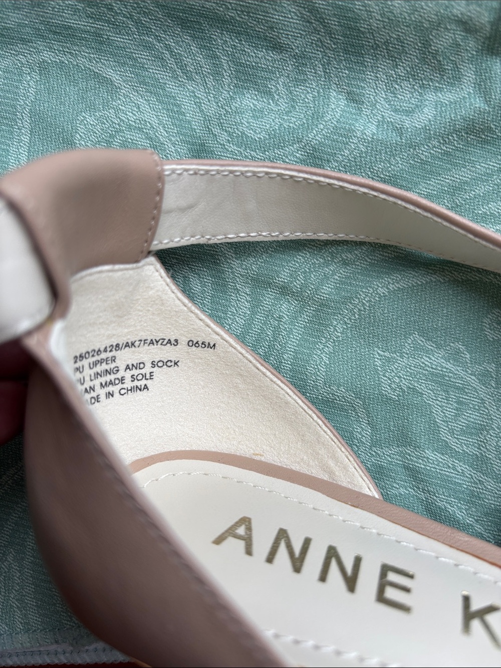 Anne Klein beige Pointed-Toe Ankle-Strap Heels - Picture 8 of 8